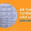 Đề Tiếng Anh Thi Vào 10 Chương Trình Mới